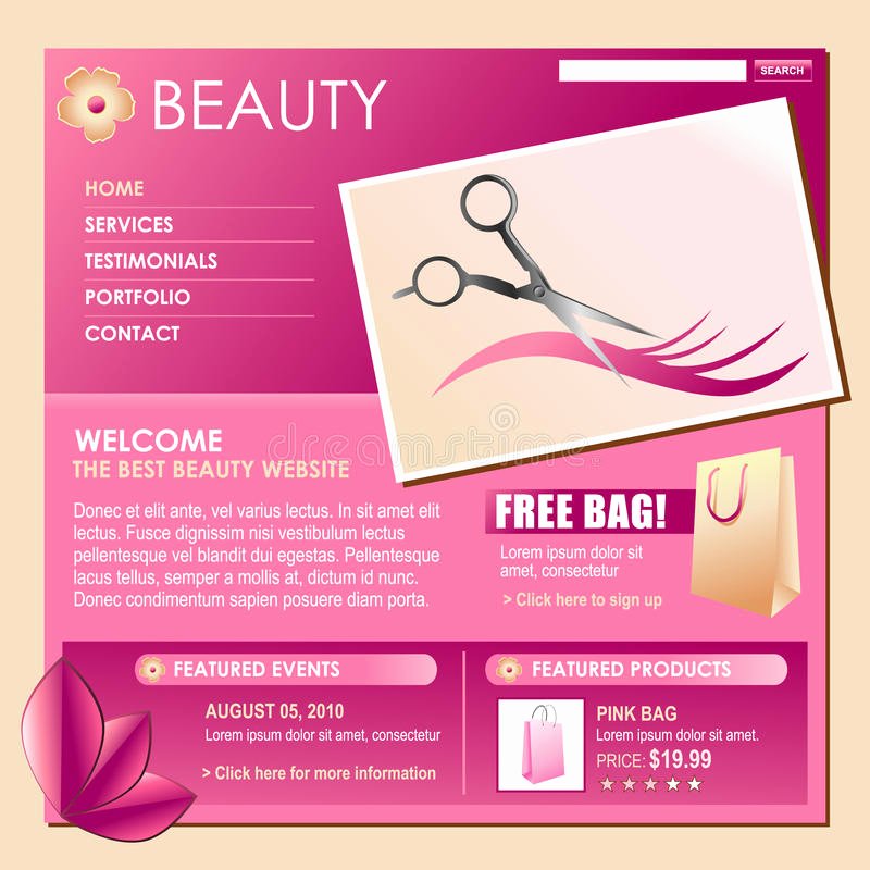 Hair Flyers Free Template New Beauty Style Hair Business Template Stock Vector Image
