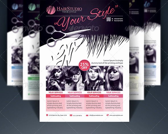 Hair Salon Flyer Templates Free Beautiful 20 Amazing Beauty &amp; Hair Salon Flyer Templates
