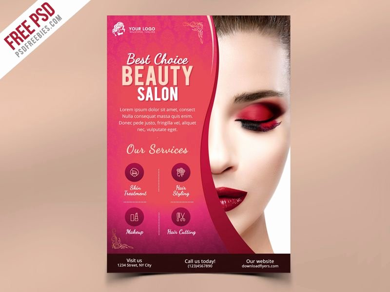 Hair Salon Flyer Templates Free New Beauty Salon Flyer Template Psd