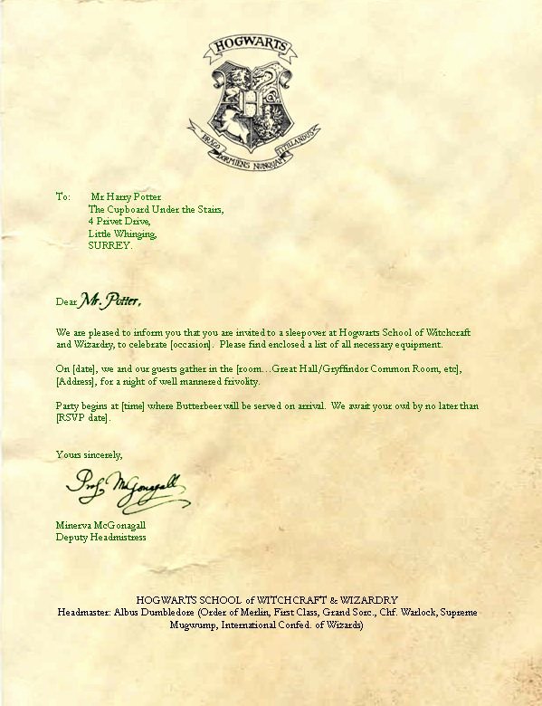 Harry Potter Letter Template Lovely I’m A What Harry Potter