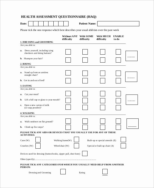 Health Risk assessment Questionnaire Template Best Of 54 Questionnaire Samples Pdf Word Pages