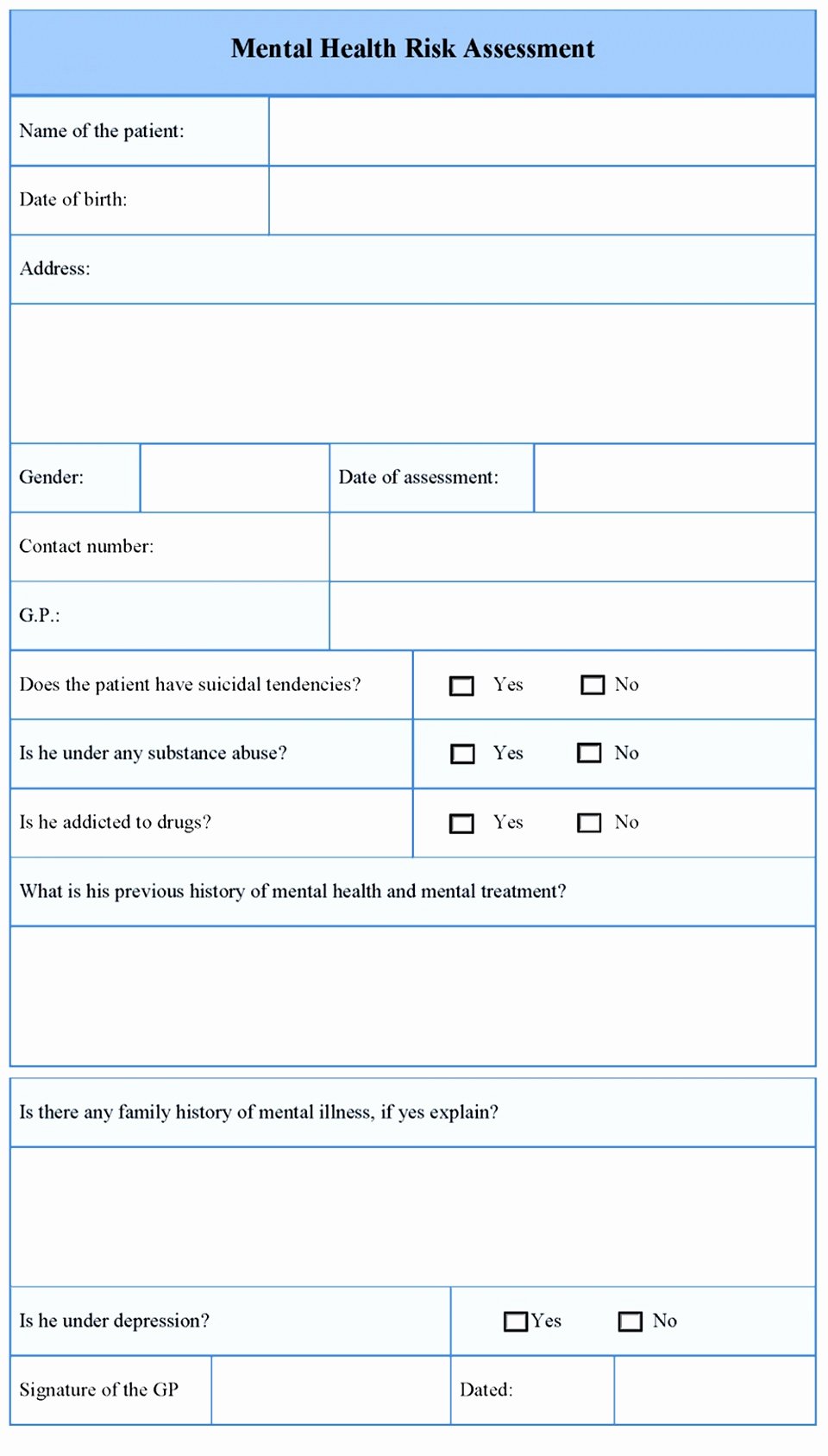 Health Risk assessment Questionnaire Template New Health Risk assessment 9 Free Download for Pdf Simple