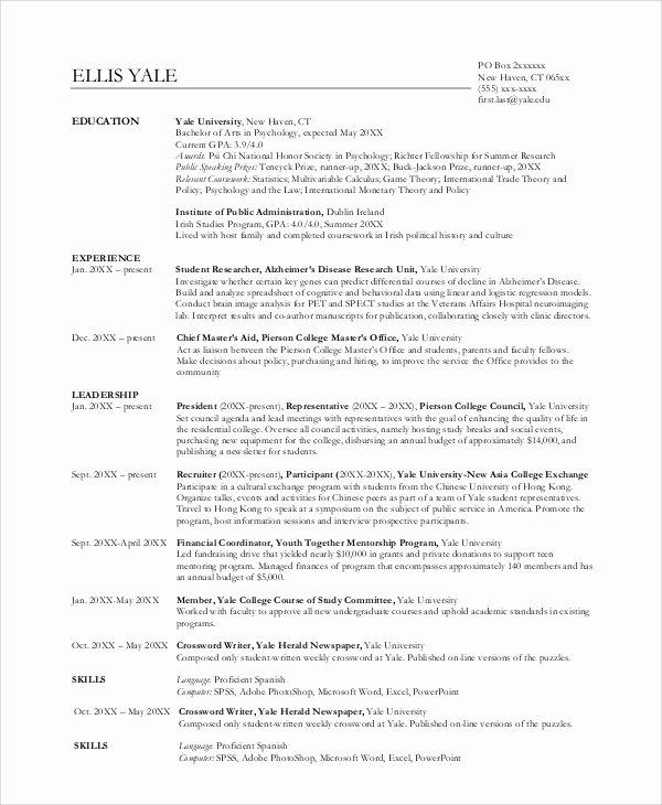 High School Graduate Resume Template Awesome Sample Resume for Graduate School 8 Examples In Pdf Word