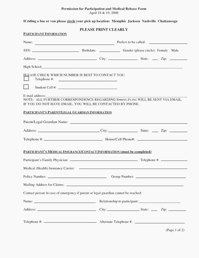 Hipaa Release form Template Beautiful Best 44 Eloquent Printable Hipaa Release form