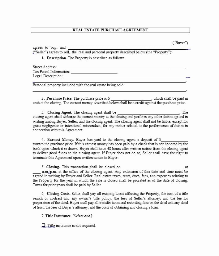 Home Purchase Agreement Template Beautiful 37 Simple Purchase Agreement Templates [real Estate Business]