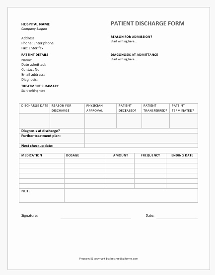 Hospital Discharge form Template Luxury Blood Pressure Tracker Customizable Ms Excel Template