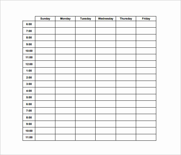 Hourly Schedule Template Word Beautiful Hourly Schedule Template 11 Free Sample Example format
