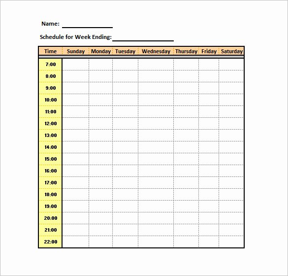 Hourly Schedule Template Word Lovely 40 Microsoft Calendar Templates Free Word Excel