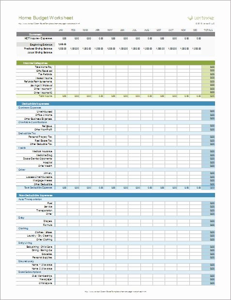 Household Budget Template Printable Unique Download A Free Home Bud Worksheet for Excel to Plan