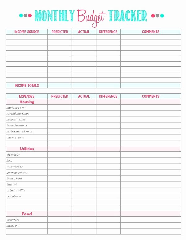 Household Budget Template Printable Unique Family Binder Bud Ing Printables Clean and Scentsible