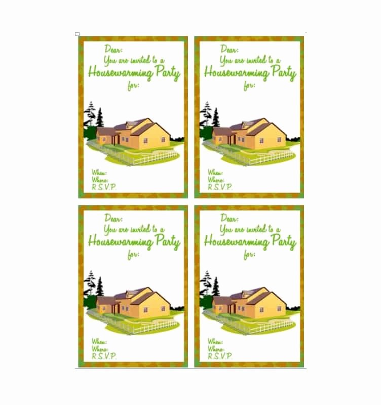 Housewarming Invitation Templates Free Fresh 40 Free Printable Housewarming Party Invitation Templates