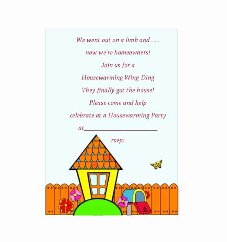 Housewarming Invitation Templates Free New 40 Free Printable Housewarming Party Invitation Templates
