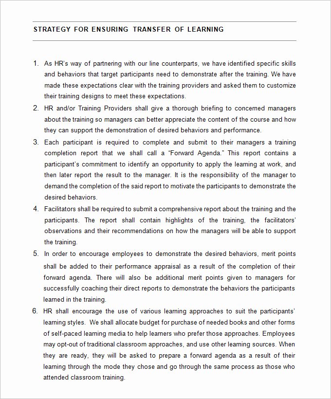 Hr Strategic Plan Template Beautiful Hr Strategy Template 31 Word Pdf Documents Download