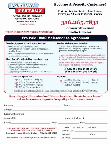 Hvac Maintenance Contract Template Best Of Free 9 Hvac Maintenance Contract Samples In Pdf