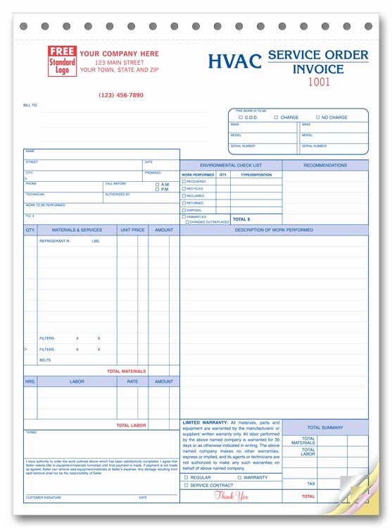 Hvac Service order Invoice Template Best Of 6532 A K A 6532 3 Hvac Service order forms with Checklist