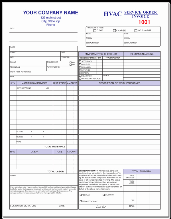 Hvac Service order Invoice Template New Free Hvac Service forms Template before You Call A Ac