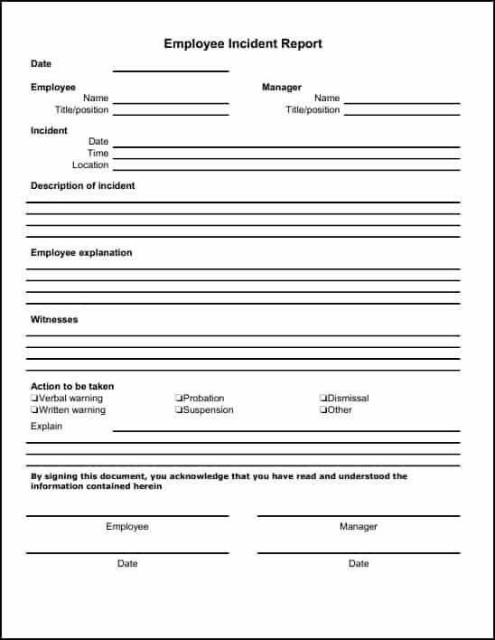 Incident Report Template Word Awesome 13 Incident Report Templates Excel Pdf formats
