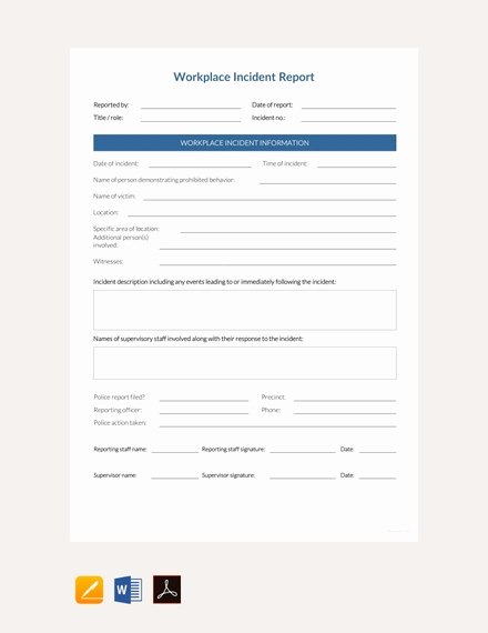 Incident Report Template Word Lovely Free 42 Incident Report Examples &amp; Samples In Pdf