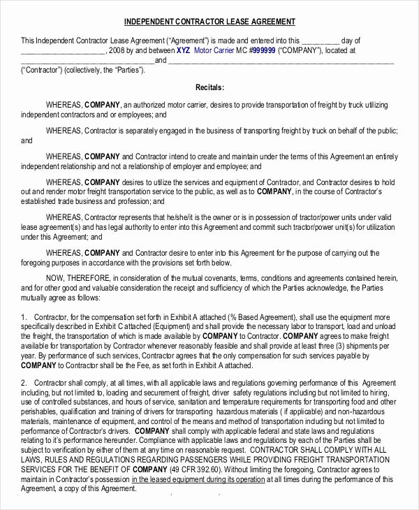 Independent Contractor Agreement Template Free Unique Independent Contractor Agreement 16 Free Pdf Google