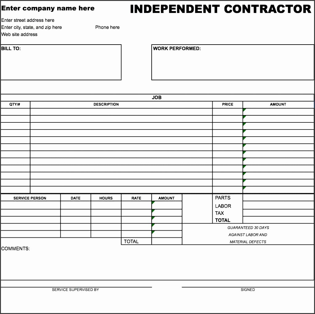 Independent Contractor Invoice Template Elegant 10 Contractor Invoice Template Easy to Edit