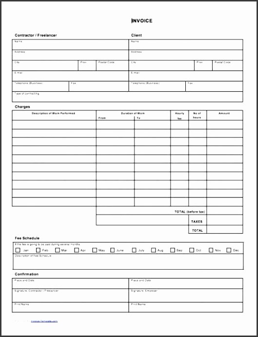 Independent Contractor Invoice Template Excel Awesome 9 Independent Contractor Invoice Template