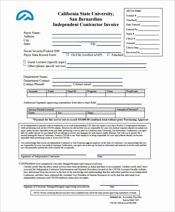 Independent Contractor Invoice Template Excel New 29 Free Invoice Template for Mac Programs