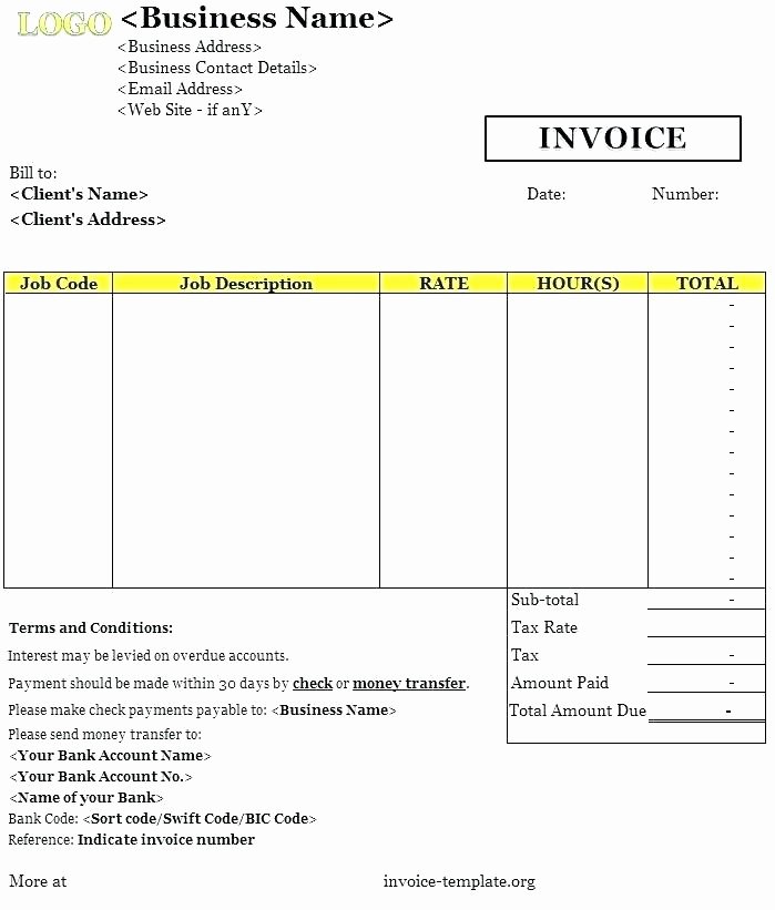 Independent Contractor Invoice Template Free Inspirational Sample Invoice for Independent Contractor
