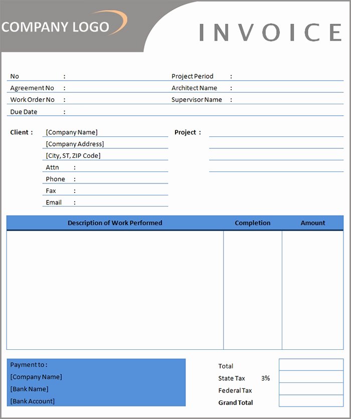Independent Contractor Invoice Template Lovely Free Contractor Invoice Templates