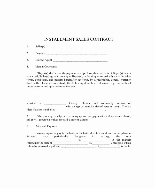 Installment Payment Contract Template Beautiful Sample Sales Contract Agreement 10 Examples In Word Pdf