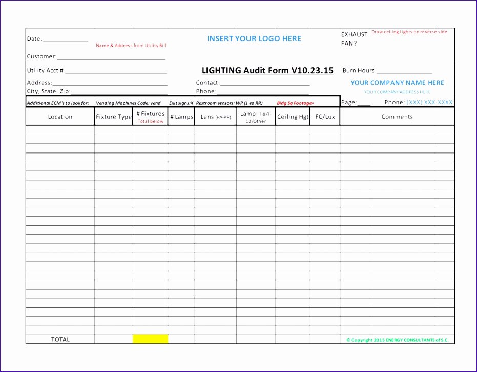 Internal Audit Checklist Template Elegant 6 Audit Checklist Template Excel Exceltemplates
