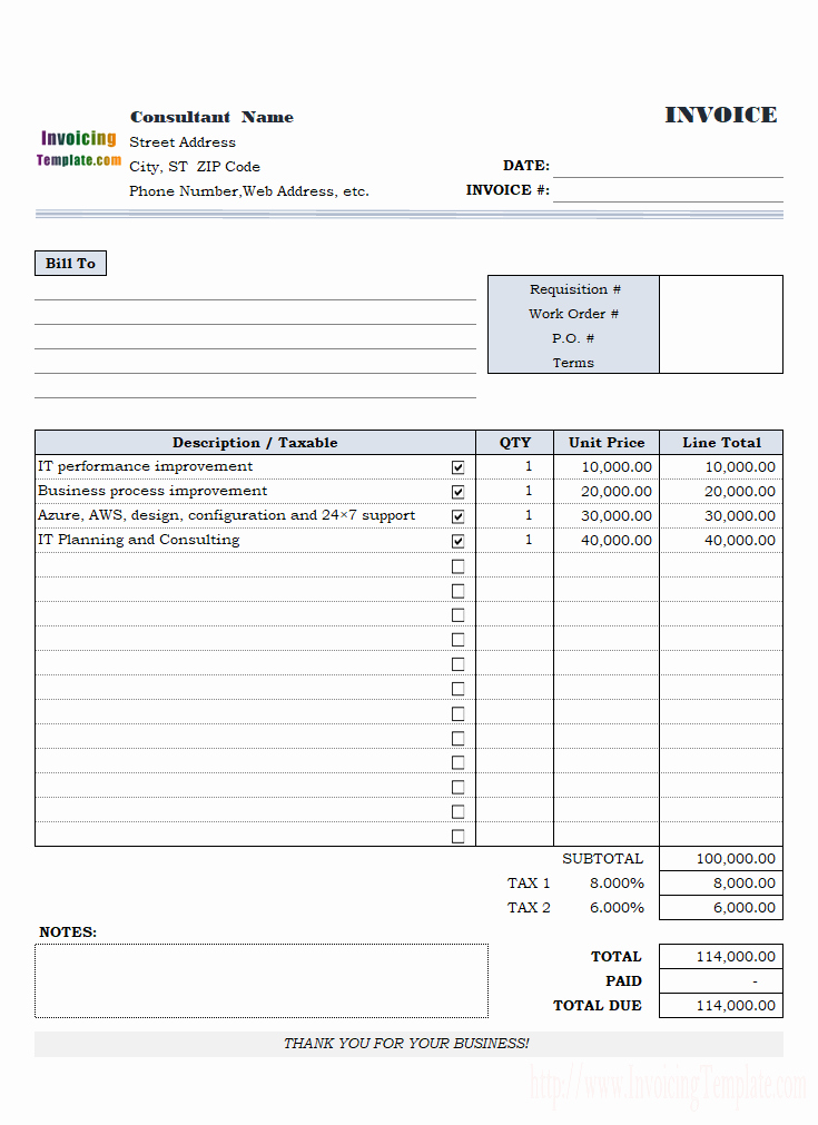 Invoice Template for Consulting Services Beautiful Free Invoice Template for Hours Worked 20 Results Found