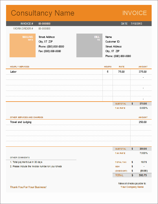 Invoice Template for Consulting Services Best Of 10 Simple Invoice Templates Every Freelancer Should Use