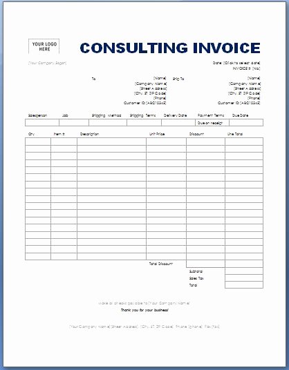 Invoice Template for Consulting Services Best Of Consulting Invoice is Used by A Consultant to Raise Bill