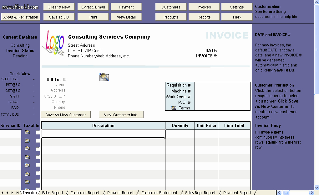 Invoice Template for Consulting Services Lovely Excel Based Consulting Invoice Template Excel Invoice