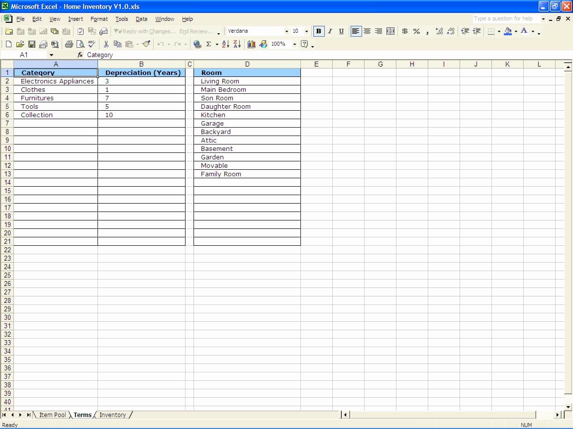It Inventory Excel Template Unique Home Inventory