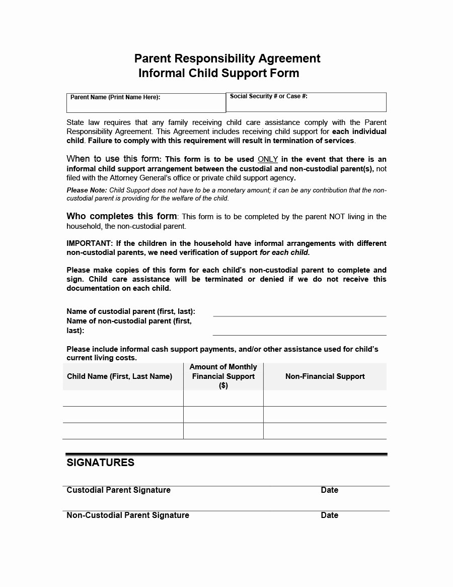 It Support Contract Template Inspirational 32 Free Child Support Agreement Templates Pdf &amp; Ms Word