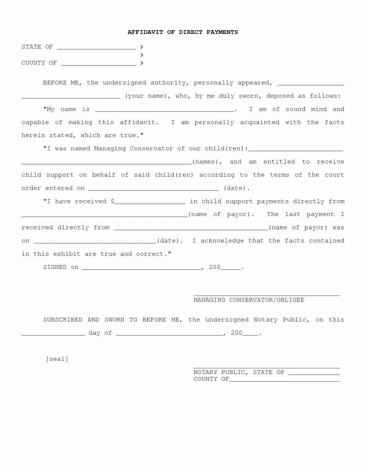 It Support Contract Template New Notarized Child Support Agreement Sample