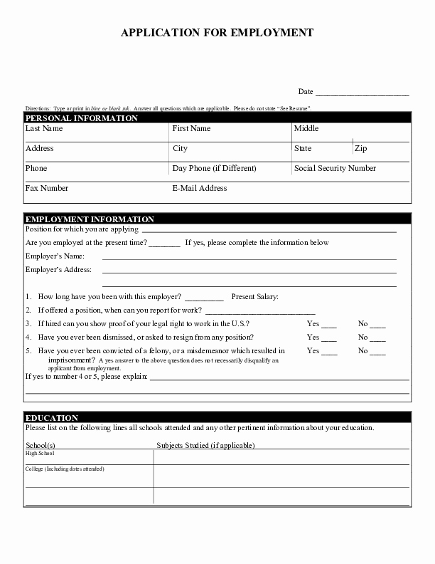 Job Application form Template Word Beautiful Blank Job Application form Samples Download Free forms