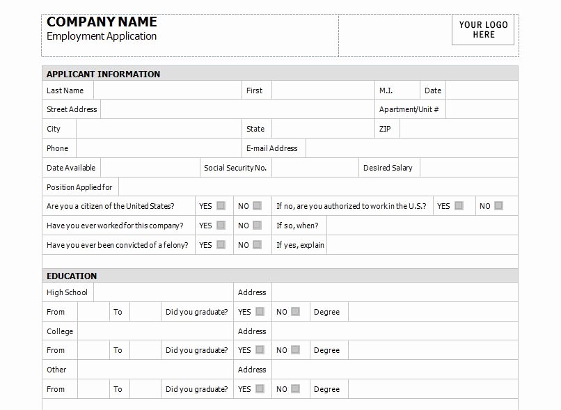 Job Application form Template Word Lovely Word Template Category Page 4 Spelplus