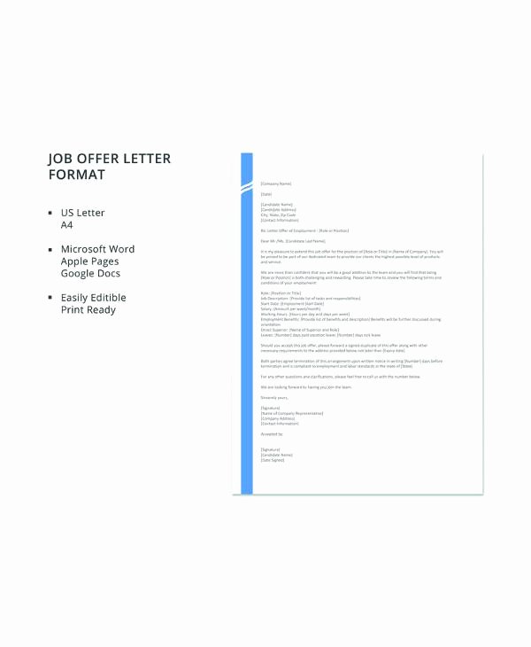 Job Offer Template Word Best Of Free 15 Sample Job Fer Letters In Pdf Word