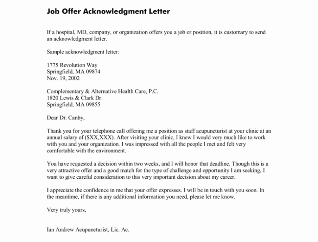 Job Offer Template Word New 12 Job Fer Letter Samples and Templates with Guidelines