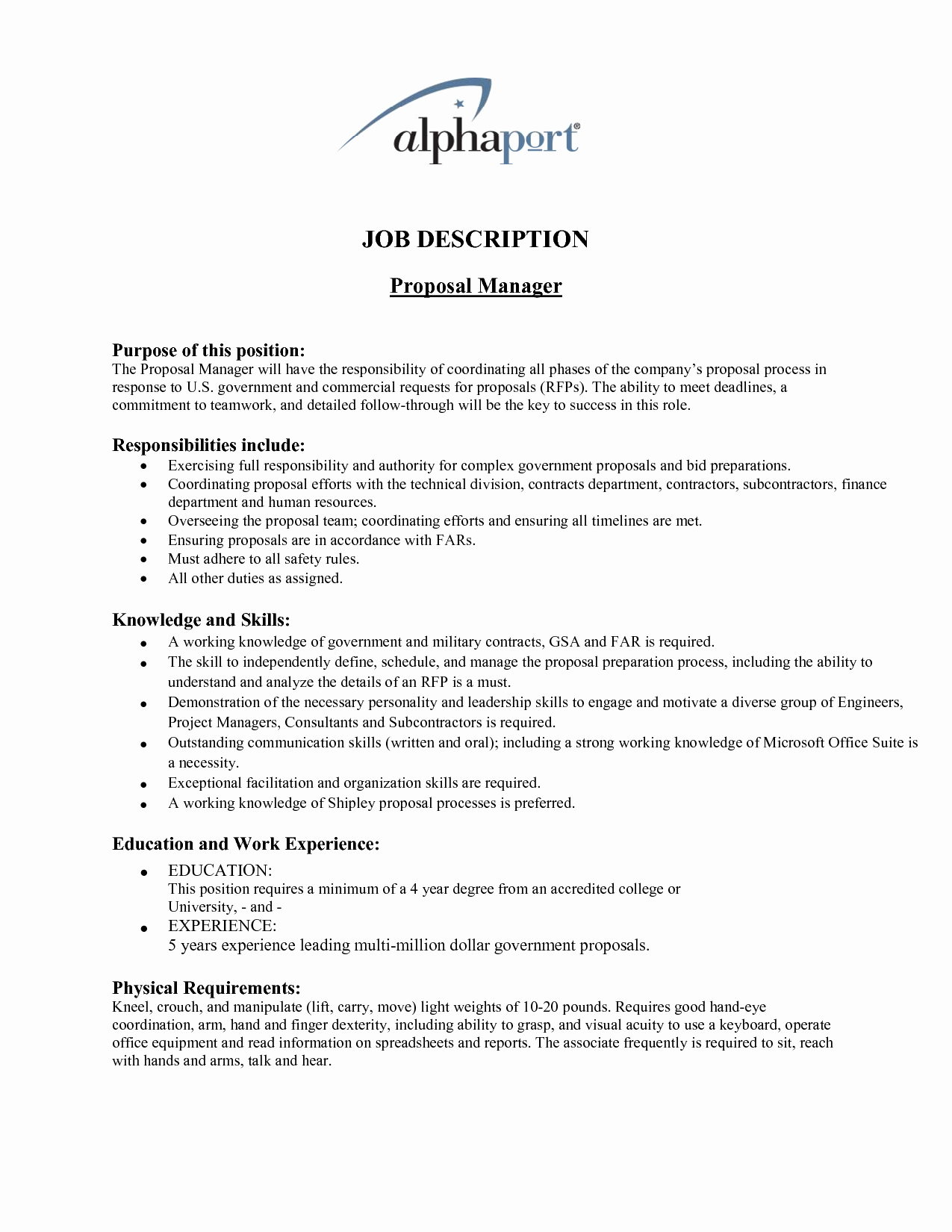 Job Position Proposal Template Elegant Microsoft Templates for Job Proposals the Best Free