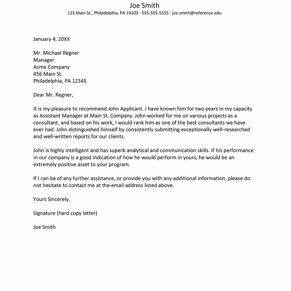 Job Recommendation Letter Sample Template New Examples Of Reference Letters for Employment Image – 9