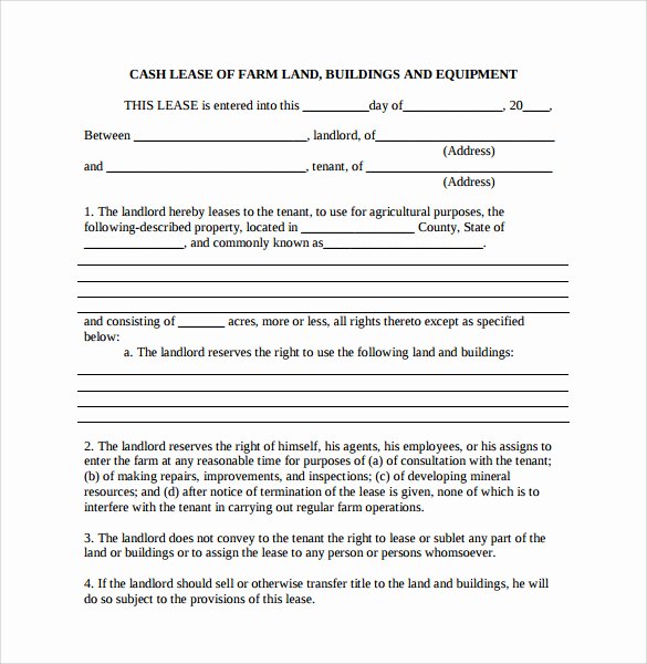 Land Lease Agreement Template Best Of Sample Land Lease Agreement 16 Free Documents In Pdf Word