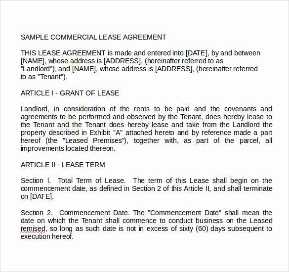 Land Lease Agreement Template Free Elegant Sample Land Lease Agreement 16 Free Documents In Pdf Word