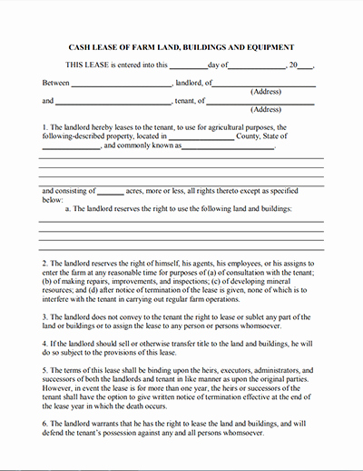 Land Lease Agreement Template Free Inspirational Land Lease Agreement and Farm Land Lease Agreement