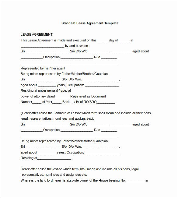 Land Lease Agreement Template Free Unique 17 Lease Template Doc Pdf
