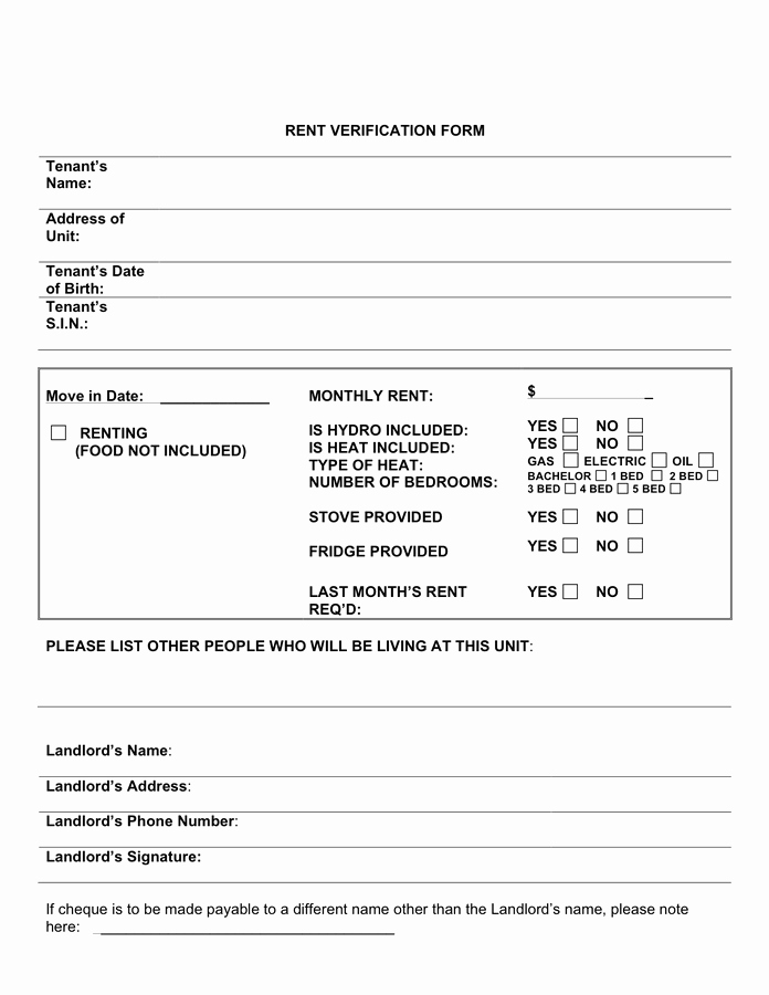 Landlord Verification form Template New Rental Agreement Template Free Documents for