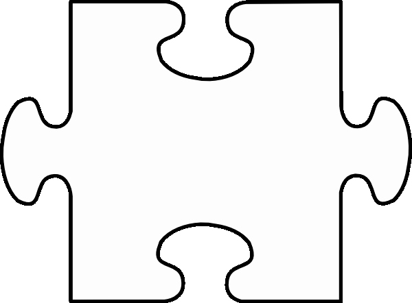 Large Puzzle Piece Template Unique White Jigsaw Clip Art at Clker Vector Clip Art