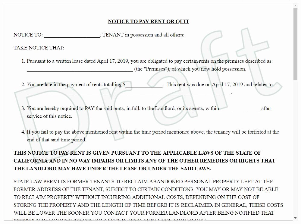 Late Rent Notice Template Best Of Late Rent Notice